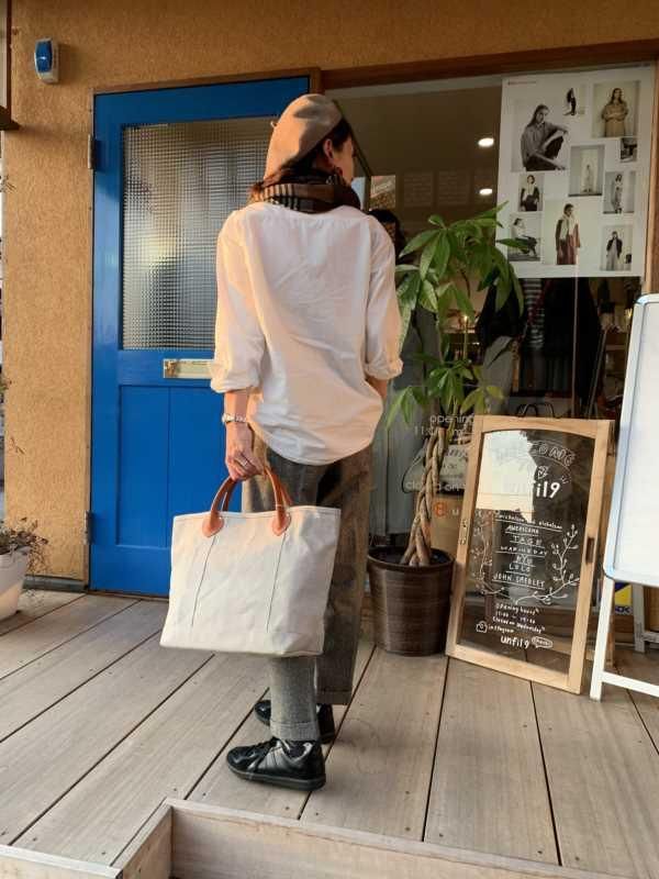 MARINEDAY(マリンデイ) No.TROOP 麻帆布×レザーハンドルトートバッグ - unfil9 正規取扱|レディース通販ショップ