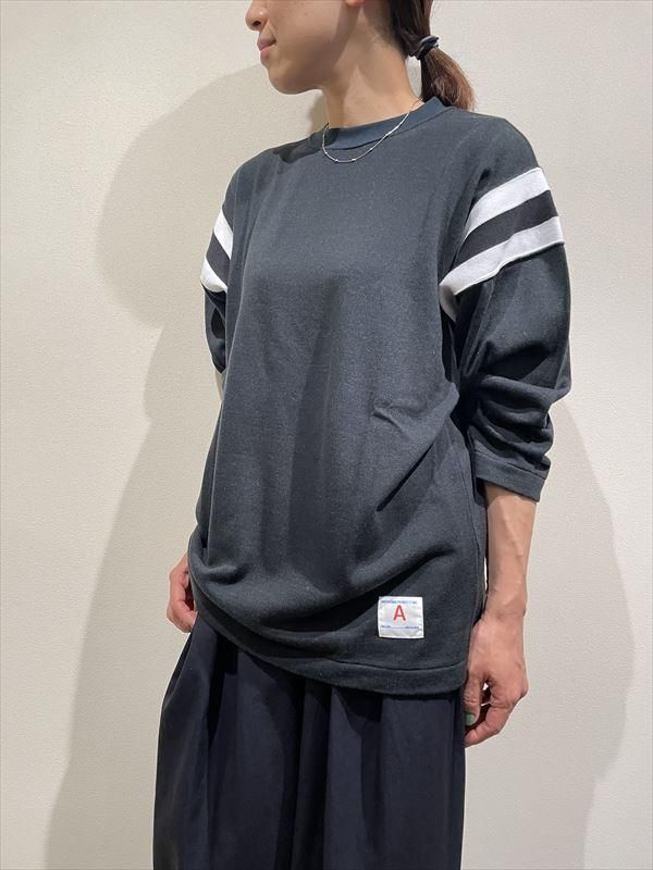 AMERICANA(アメリカーナ) No.BRF-633A/1 リヨセルコットン袖切り替えラインフットボールTEE - unfil9 正規取扱|レディース通販ショップ
