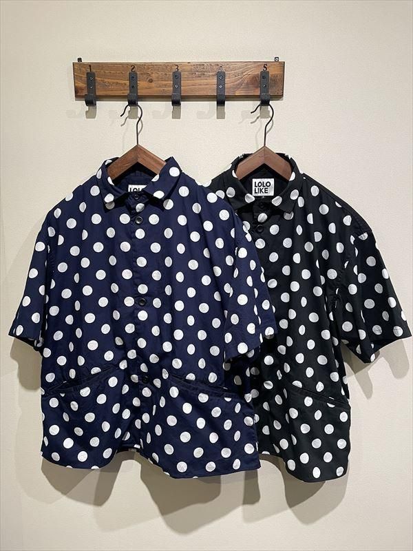 LOLO (ロロ) No.2LS-90 片玉ポケットビッグシャツ ドット - unfil9 正規取扱|レディース通販ショップ