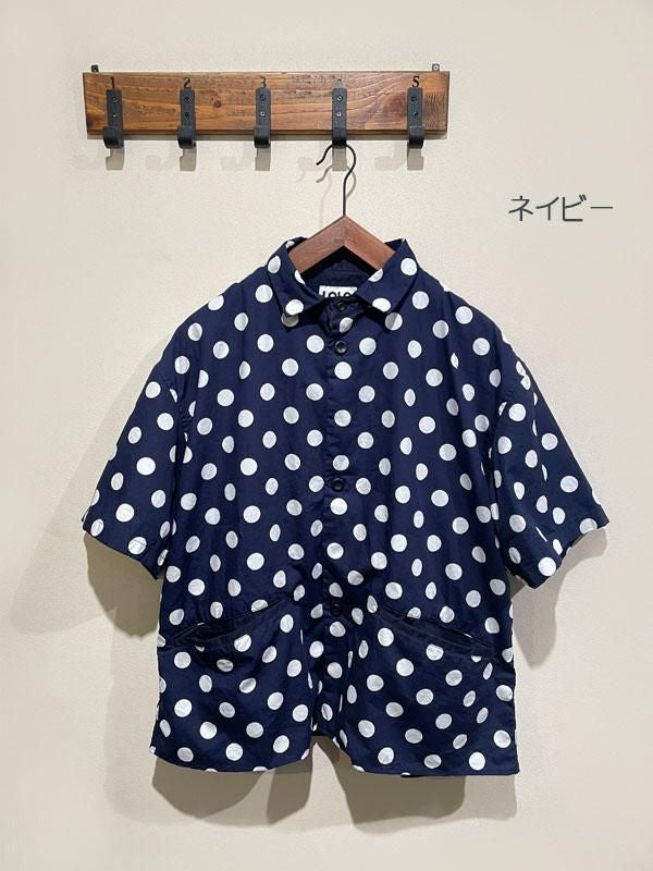 LOLO (ロロ) No.2LS-90 片玉ポケットビッグシャツ ドット - unfil9 正規取扱|レディース通販ショップ