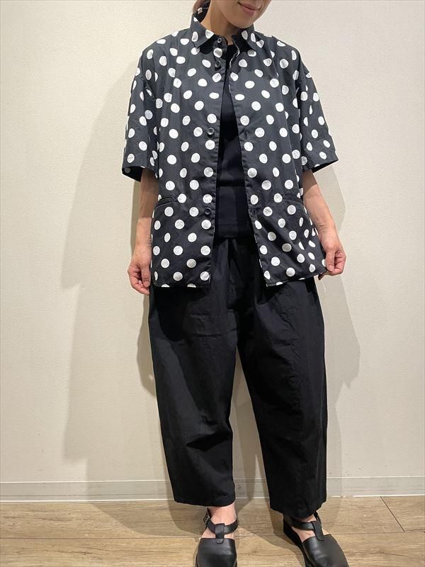 LOLO (ロロ) No.2LS-90 片玉ポケットビッグシャツ ドット - unfil9 正規取扱|レディース通販ショップ