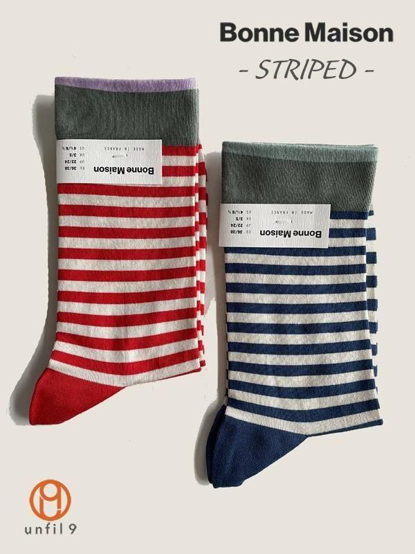 BONNE MAISON(ボンメゾン) STRIPED ソックス 靴下 - unfil9 正規取扱|レディース通販ショップ
