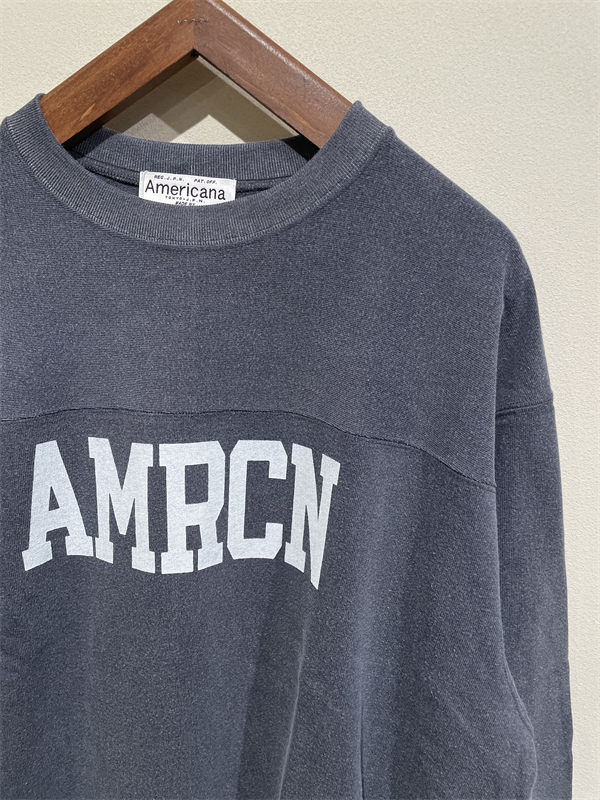 AMERICANA(アメリカーナ) No.BRF-M-773A/2 ヴィンテージ天竺フットボールロングスリーブTEE