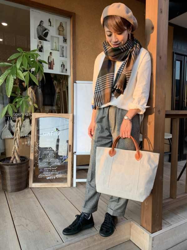 MARINEDAY（マリンデイ） No.TROOP 麻帆布×レザーハンドルトートバッグ - unfil9 正規取扱｜レディース通販ショップ