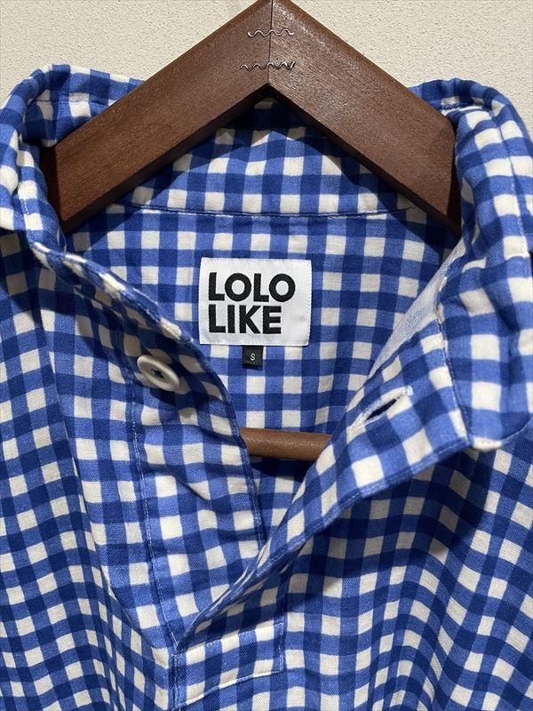 LOLO （ロロ） No.2LS-87 定番プルオーバー型プリントガーゼビッグシャツ