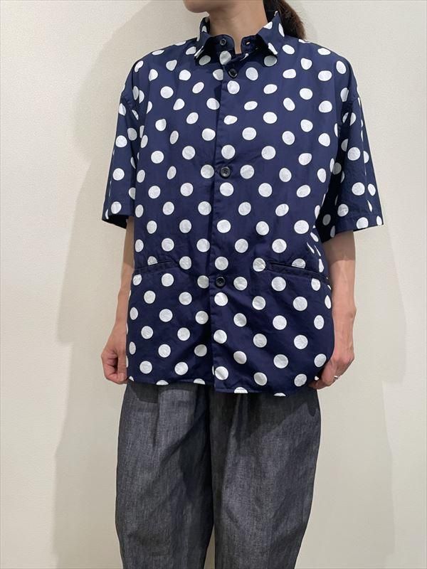 LOLO （ロロ） No.2LS-90 片玉ポケットビッグシャツ ドット - unfil9 正規取扱｜レディース通販ショップ
