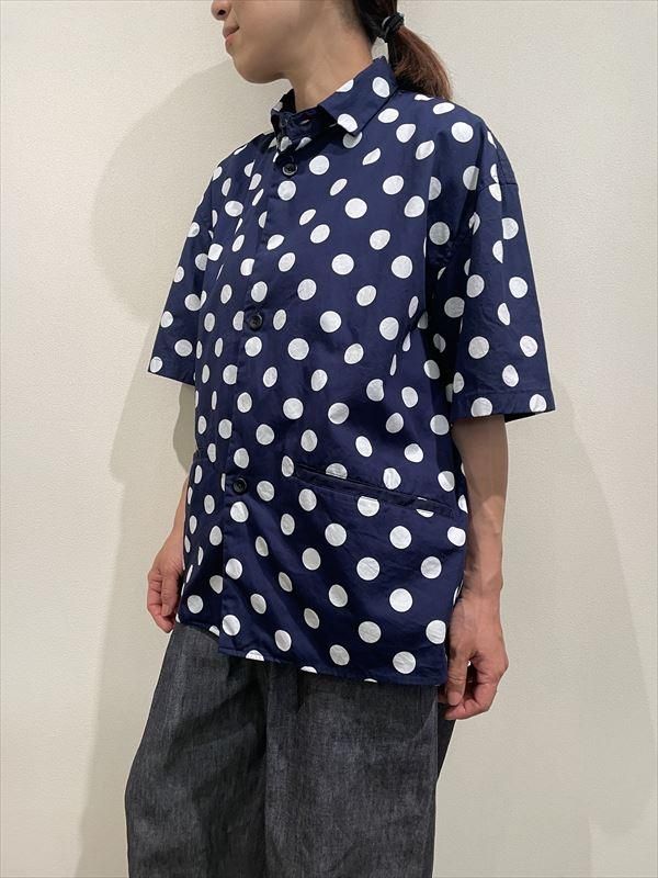 LOLO （ロロ） No.2LS-90 片玉ポケットビッグシャツ ドット - unfil9 正規取扱｜レディース通販ショップ