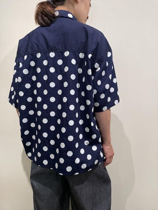 LOLO （ロロ） No.2LS-90 片玉ポケットビッグシャツ ドット - unfil9 正規取扱｜レディース通販ショップ