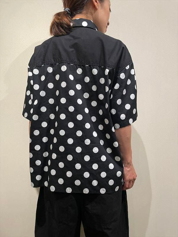 LOLO （ロロ） No.2LS-90 片玉ポケットビッグシャツ ドット - unfil9 正規取扱｜レディース通販ショップ