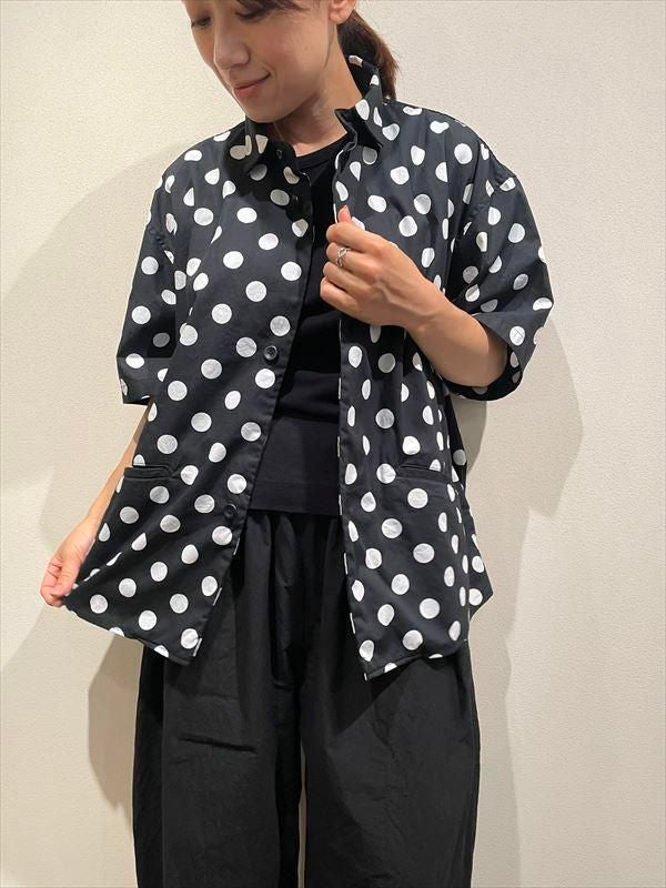 LOLO （ロロ） No.2LS-90 片玉ポケットビッグシャツ ドット - unfil9 正規取扱｜レディース通販ショップ