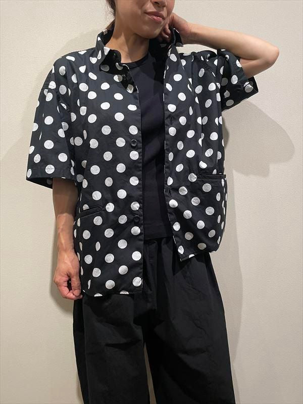 LOLO （ロロ） No.2LS-90 片玉ポケットビッグシャツ ドット - unfil9 正規取扱｜レディース通販ショップ