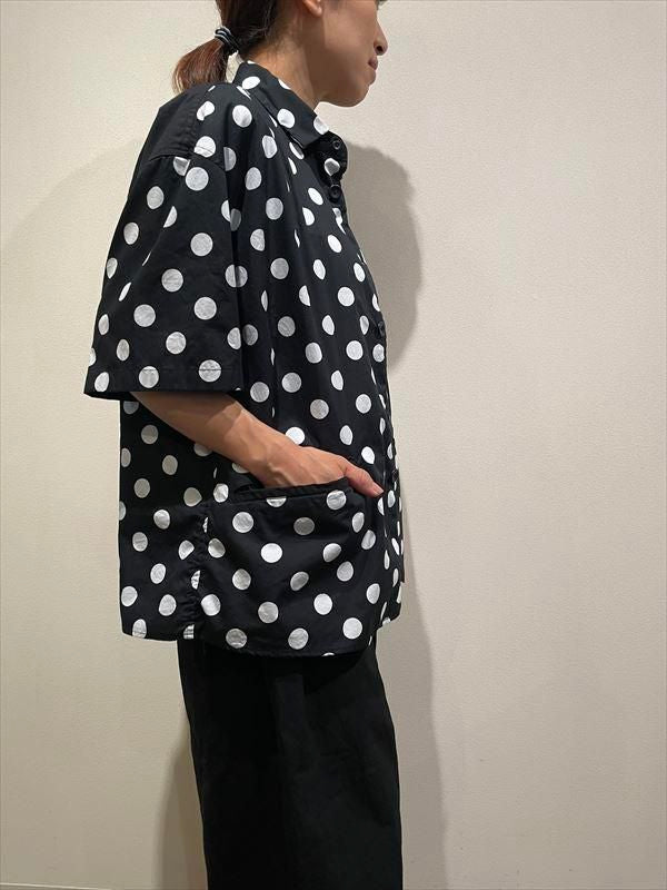 LOLO （ロロ） No.2LS-90 片玉ポケットビッグシャツ ドット - unfil9 正規取扱｜レディース通販ショップ