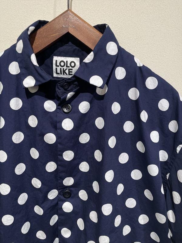 LOLO （ロロ） No.2LS-90 片玉ポケットビッグシャツ ドット - unfil9 正規取扱｜レディース通販ショップ