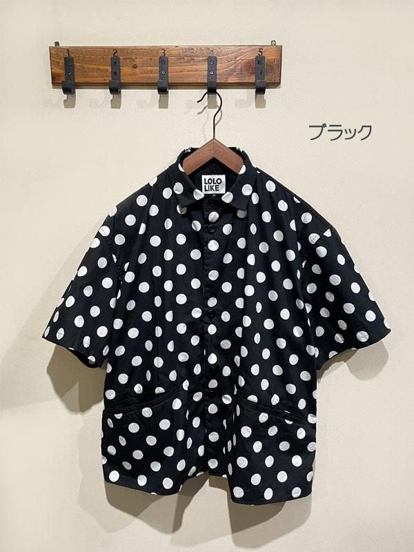 LOLO （ロロ） No.2LS-90 片玉ポケットビッグシャツ ドット - unfil9 正規取扱｜レディース通販ショップ