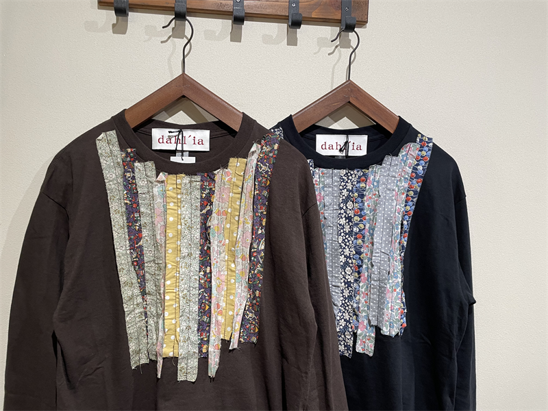 dahi'ia（ダリア） No.HD-55 マルチリボンリメイク長袖Tシャツ