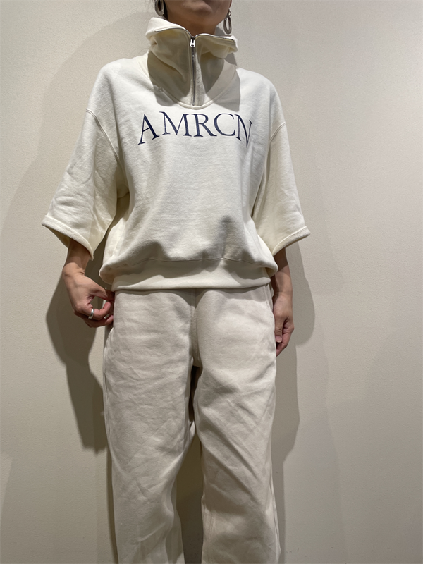 AMERICANA（アメリカーナ） No.BRF-801A/1 クロップドハーフジップスウェット