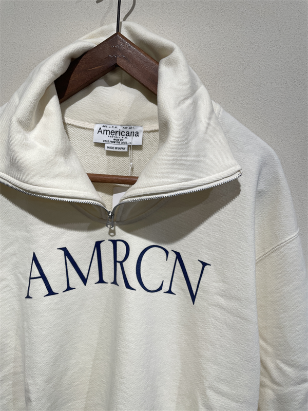 AMERICANA（アメリカーナ） No.BRF-801A/1 クロップドハーフジップスウェット