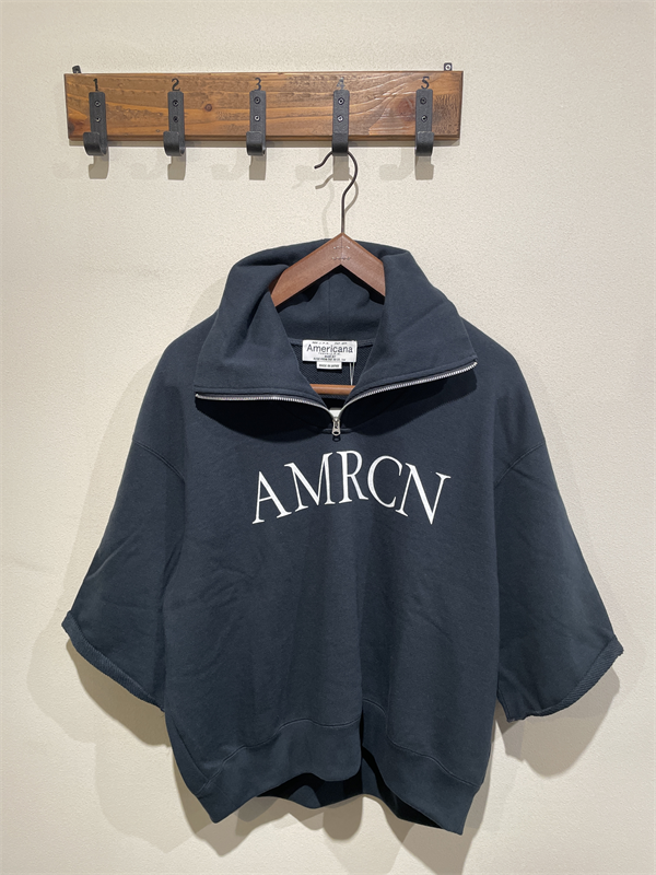 AMERICANA（アメリカーナ） No.BRF-801A/1 クロップドハーフジップスウェット