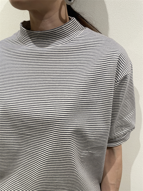 A VONTADE（アボンタージ） No.VTD-0646-CS ボーダーモックネックTシャツ