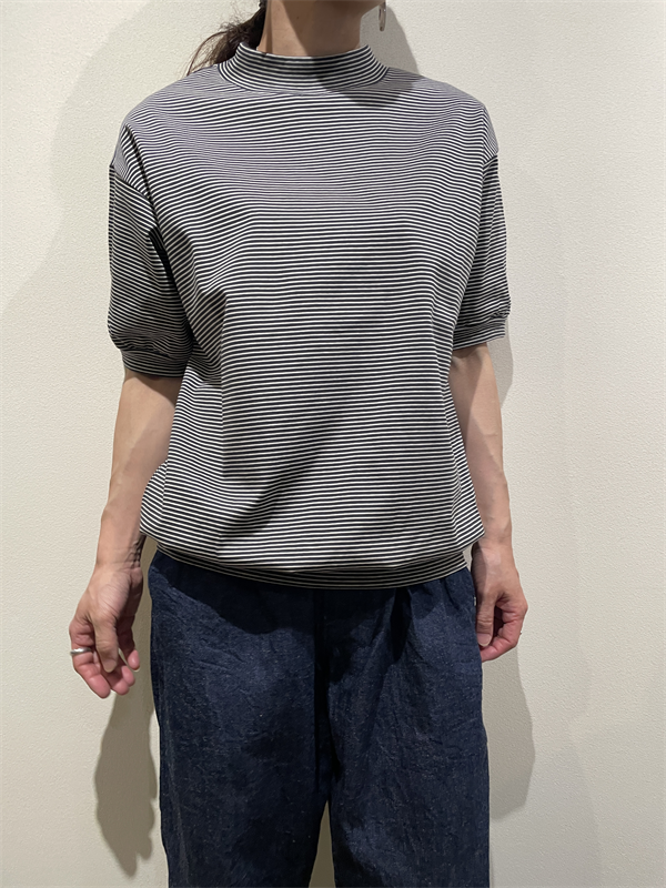 A VONTADE（アボンタージ） No.VTD-0646-CS ボーダーモックネックTシャツ