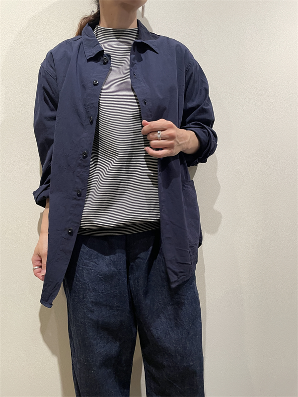 A VONTADE（アボンタージ） No.VTD-0646-CS ボーダーモックネックTシャツ