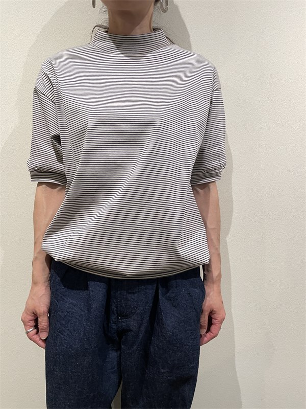 A VONTADE（アボンタージ） No.VTD-0646-CS ボーダーモックネックTシャツ